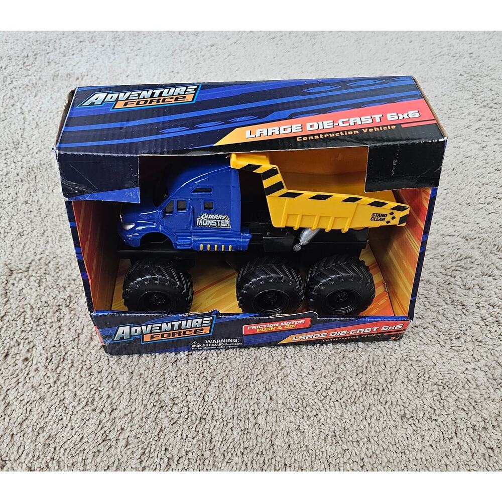 Adventure  Force Vehicle Large Die Cast 6x6 Construction Truck Friction Motor